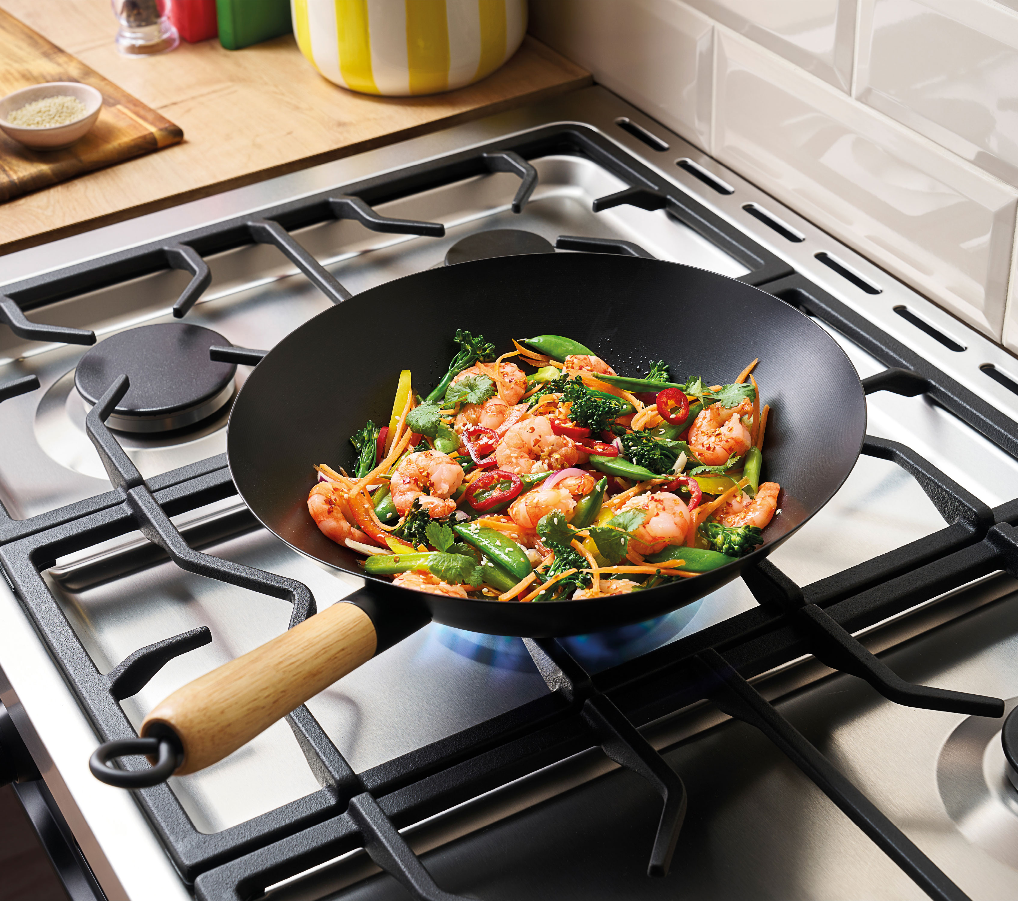 Cast iron pan supports & wok cradle