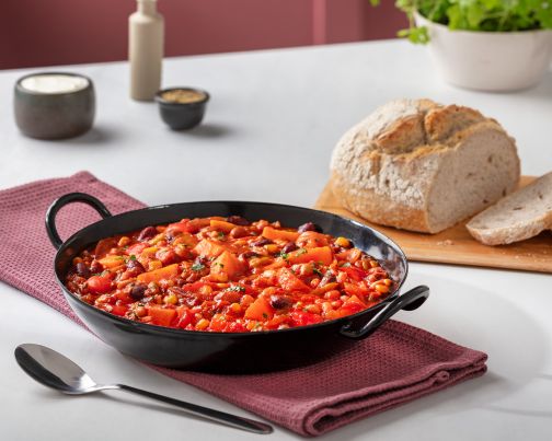 Chipotle, Mixed Bean and Red Pepper Stew