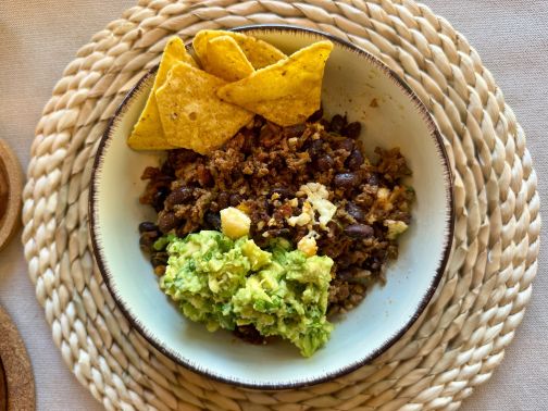 Mexican beef taco bowl blog image
