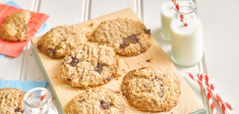 Chocolate Coconut & Oatmeal Cookies